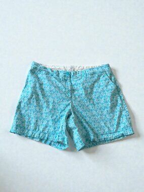 CROWN & IVY Blue Elephant Print Shorts Size 16W